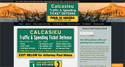 Desktop Screenshot of calcasieutrafficticket.com